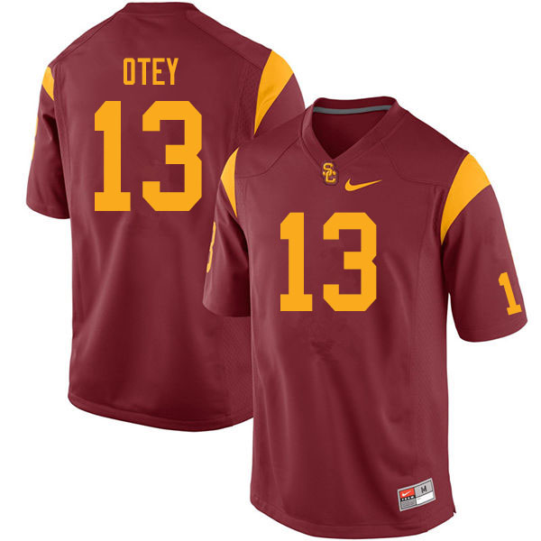 Men #13 Adonis Otey USC Trojans College Football Jerseys Sale-Cardinal